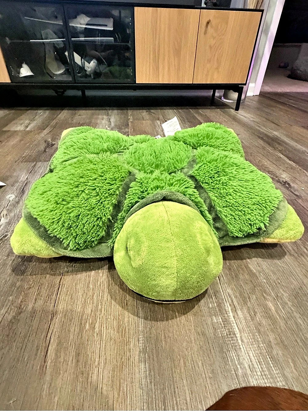 Pillow Pets Classic Green Turtle Pillow in Green & Yellow